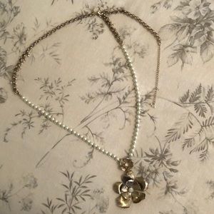 WHBM Necklace with Flower Pendant